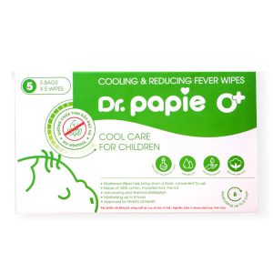 Khăn lau hạ sốt Dr Papie 0+