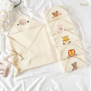 Ủ choàng vải xô 3 lớp Molli