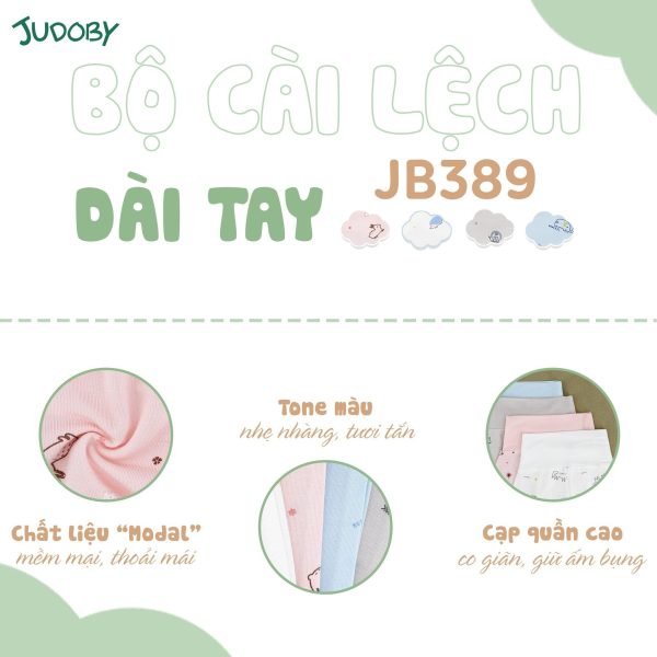 Bộ cài lệch sơ sinh tay dài JUDOBY