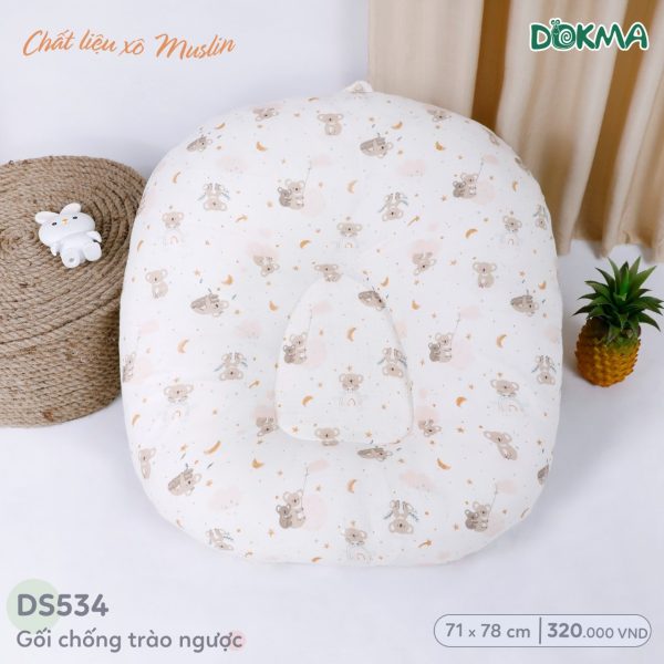 Gối chống trào ngược Dokma vải xô Muslin